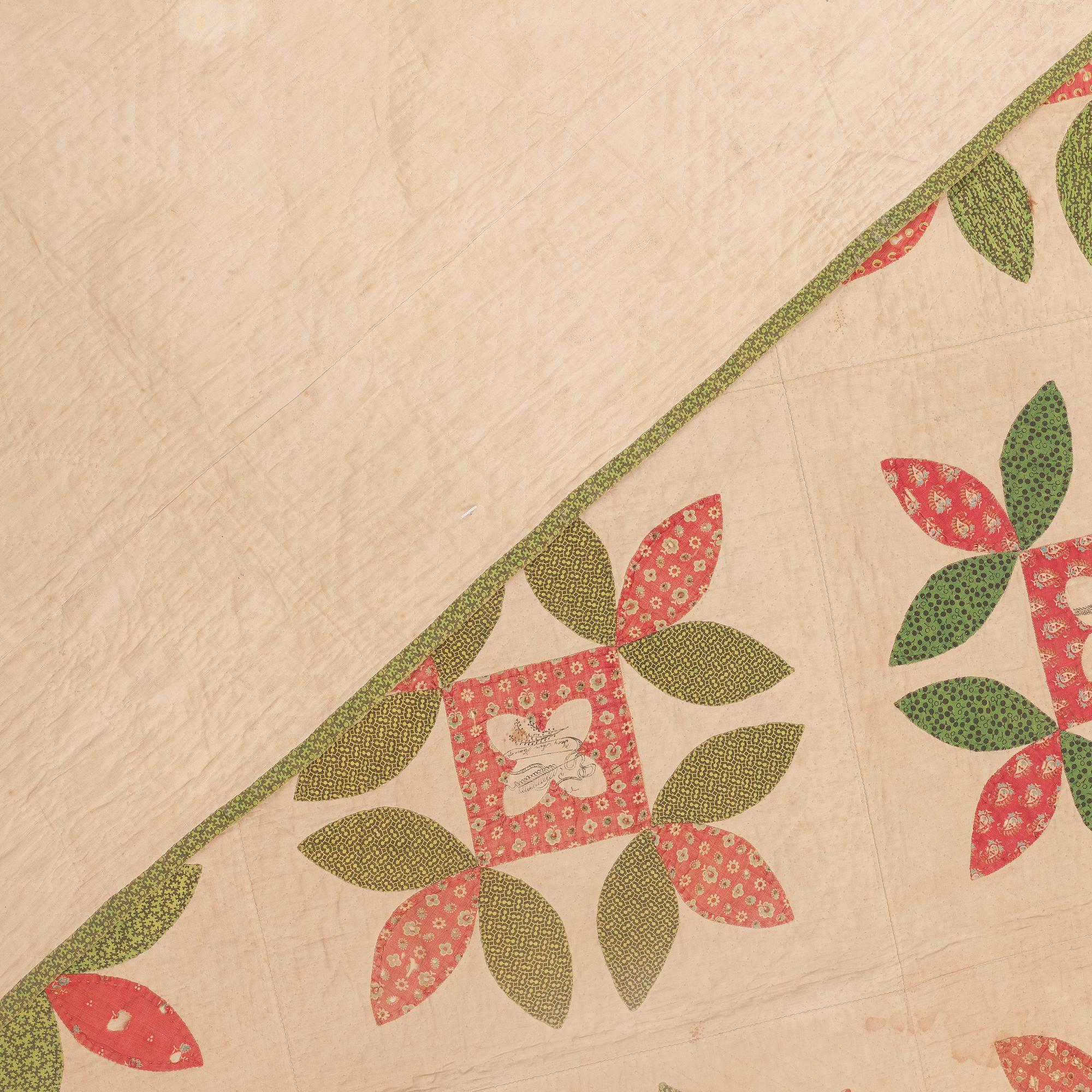 BRUDTÄCKE, lapptäcke, ca 273,5 x 245 cm, USA omkring 1900.