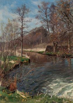 175. Peder Mork Mönsted, Landscape with stream.