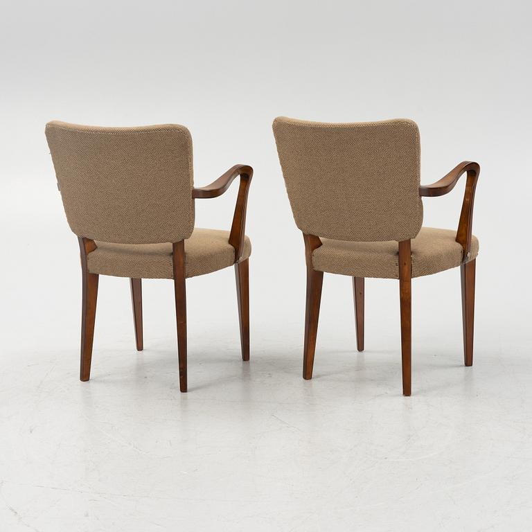 A set of six armchairs, Swedish Modern,  1930's/40's.