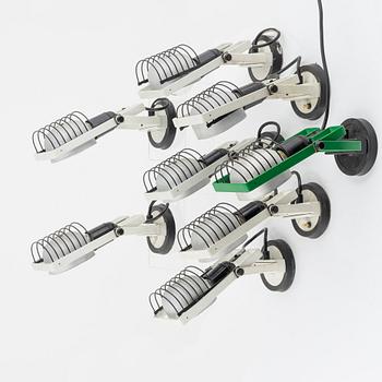 A set of eight  'Sintesi Faretto Sconces' wall lights by Ernesto Gismondi for Artemide.