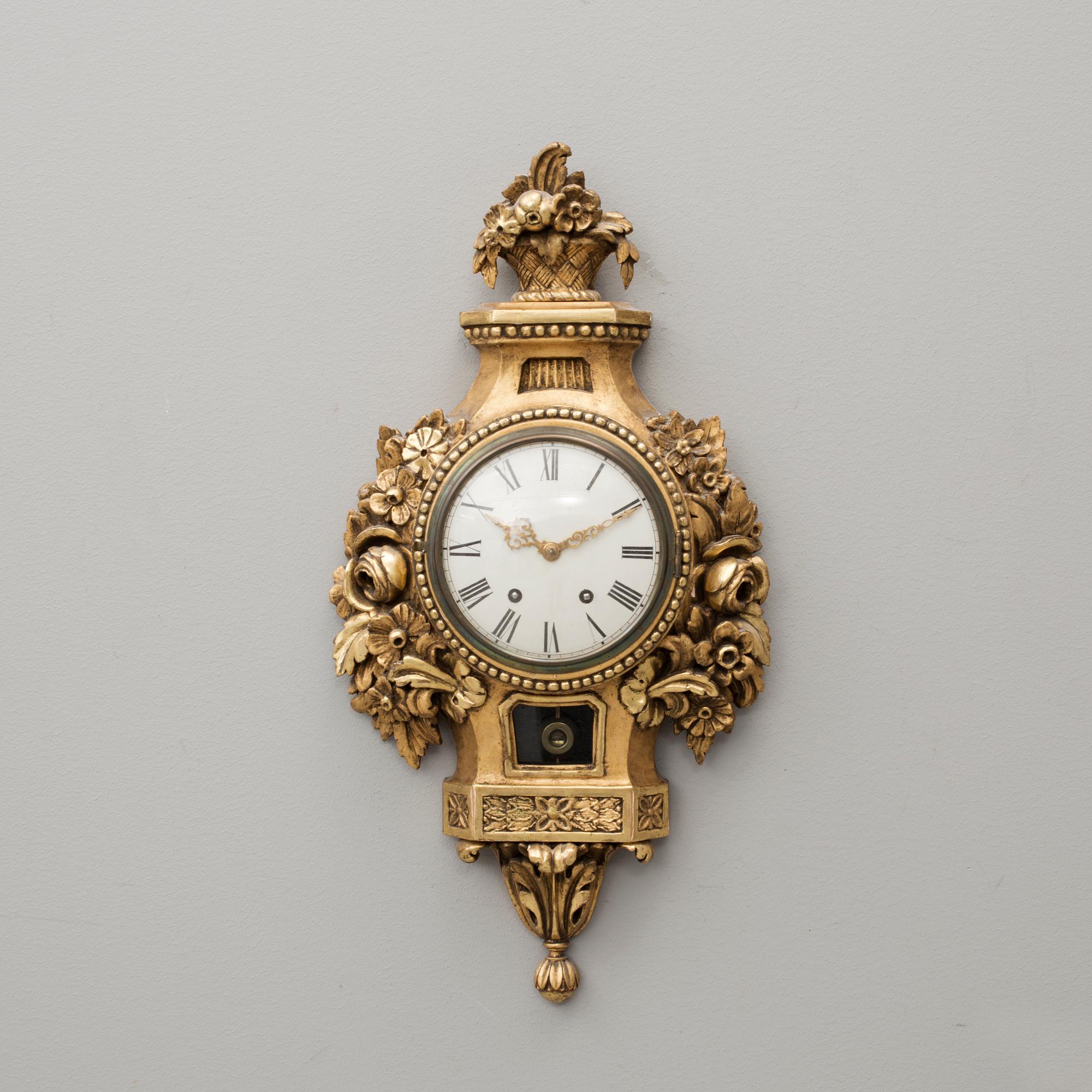 VÄGGPENDYL, gustaviansk stil, 1900-talets mitt.