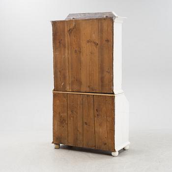 A painted writnig cabinet, 18th/19th Century.