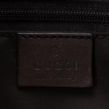 GUCCI Black Leather Bamboo Bag.
