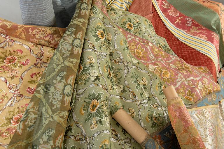 17th rolls of 20th century second half fabric by Luigi Bevilaqua and Rubelli, Venice Italy.