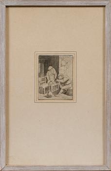 Adriaen van Ostade · ADRIAEN VAN OSTADE, etsning, senare avdrag.