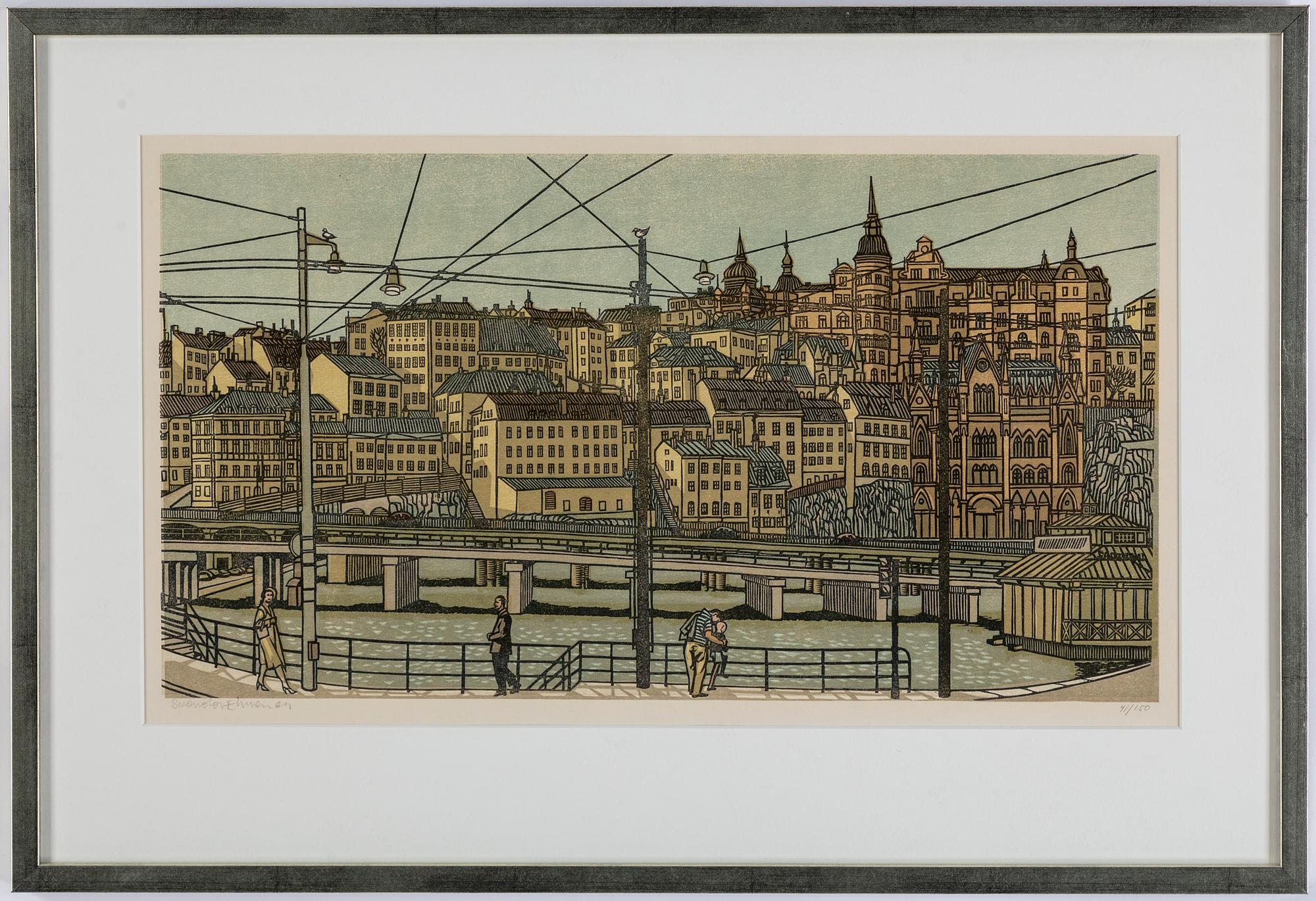SVENOLOV EHRÉN, lithograph in colours, 1964, signed 41/150.