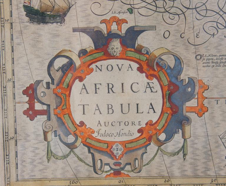 KARTA, "Nova Africae Tabula Auctore", 1700-tal.