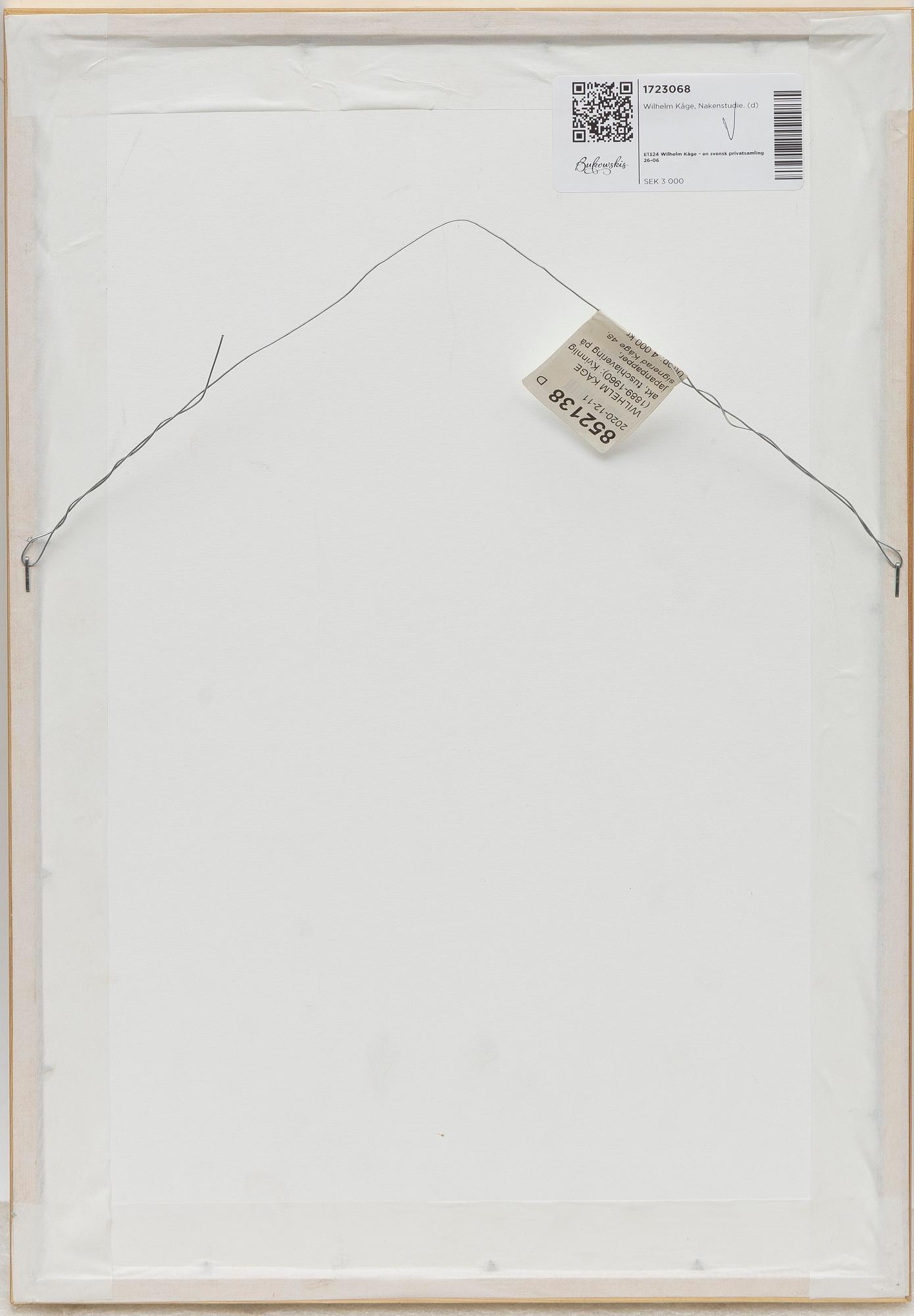 Wilhelm Kåge, Model study.