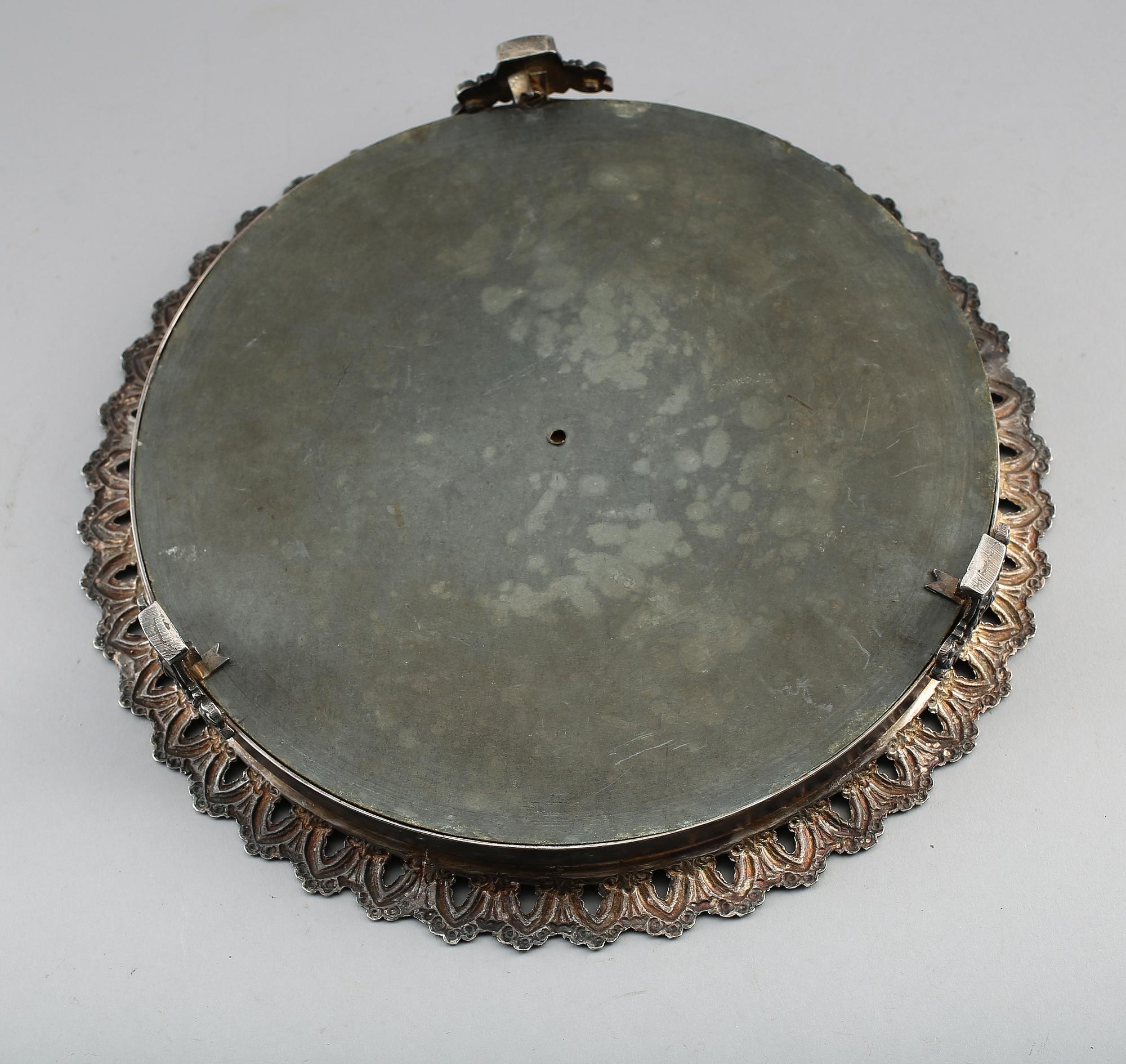 SPEGELPLATEAU, nysilver, empire, 1800-talets andra hälft.