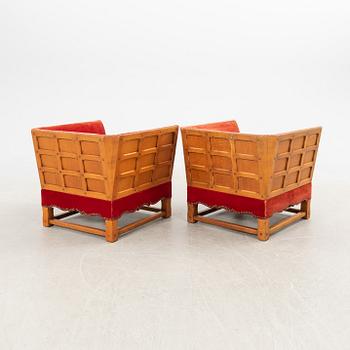 Elias Barup, sannolikt, fåtöljer, ett par, "Den spanska möbeln", Gärnäs, 1920/30-tal.