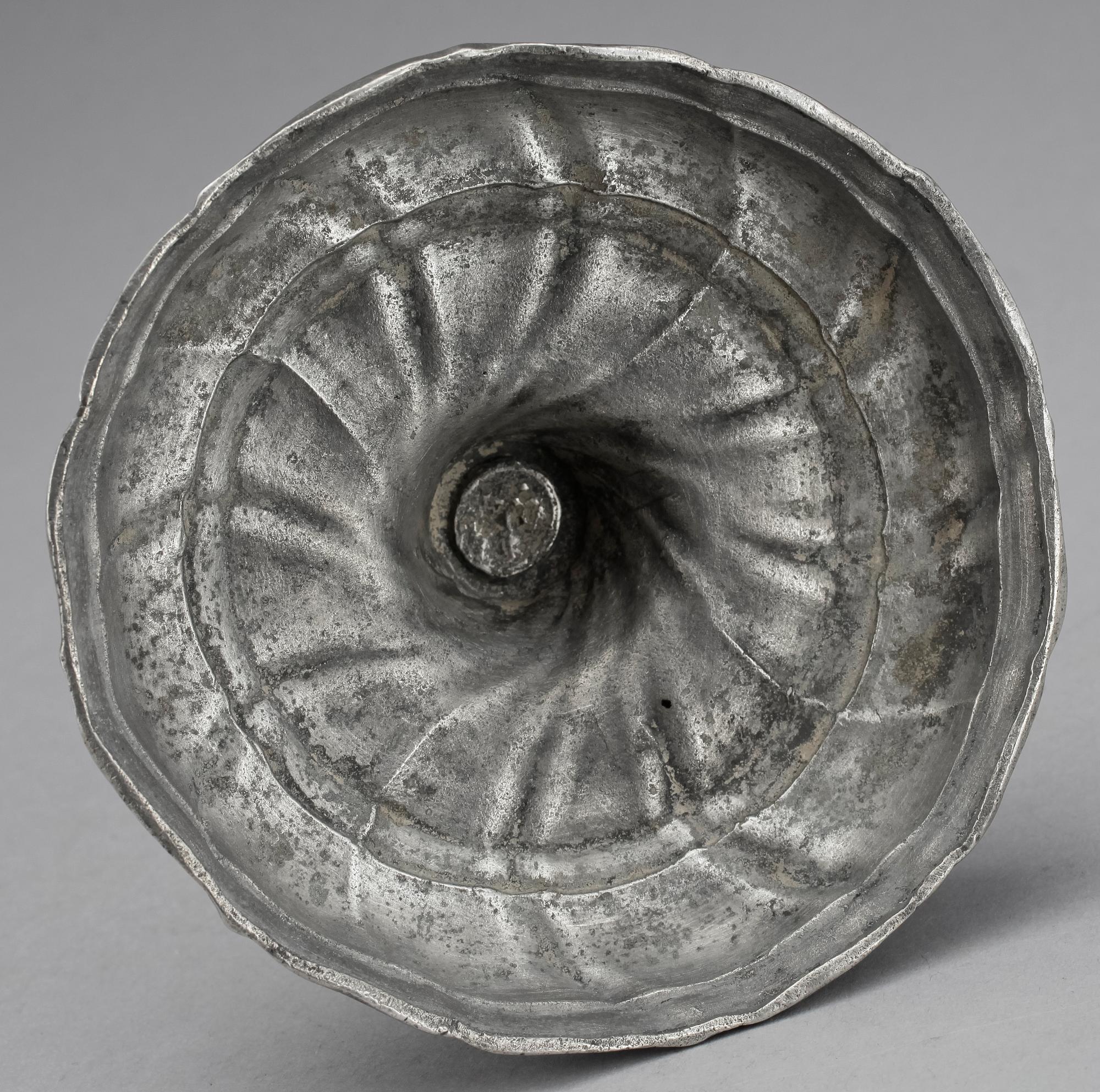 LJUSSTAKE, tenn, rokoko, 1700-tal.