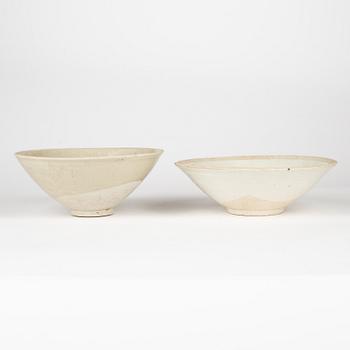 Two qingbai bowls, Song/Yuan dynasty.