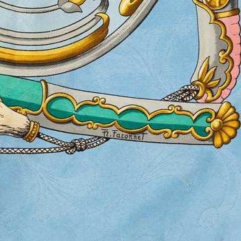 Hermès, a 'Daïmyo Princes Du Soleil Levant' silk scarf.