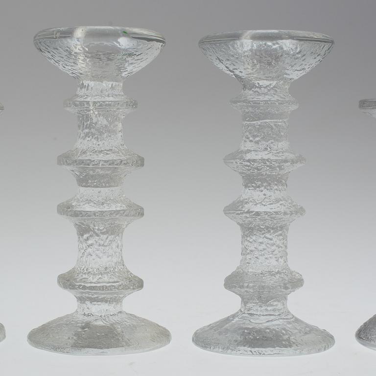 8 candlesticks, designed by Timo Sarpaneva, Ittala, "Festivo".