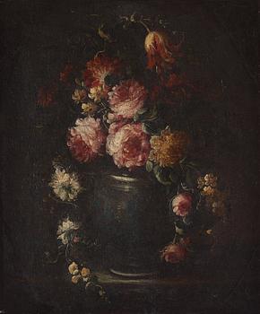JEAN BAPTISTE MONNOYER, hans efterföljd. Ett par. Osign. Uppfodrad duk 65 x 54 cm vardera.