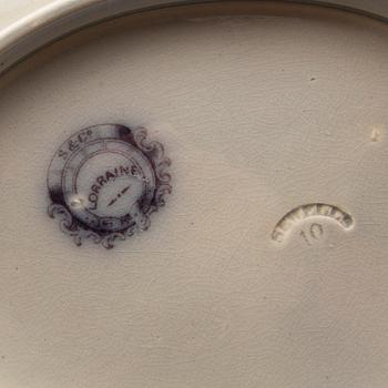 Servis 89 dlr earthenware "Lorraine" S&Co around 1900.
