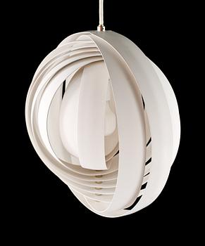 TAKLAMPA, "Moon Lamp", Verner Panton för Louis Poulsen, 1900-talets andra hälft. Höjd 37 cm.