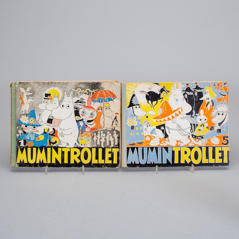 BÖCKER, 5 st, Tove Jansson, bl a "Hur gick det sen?" 1952.