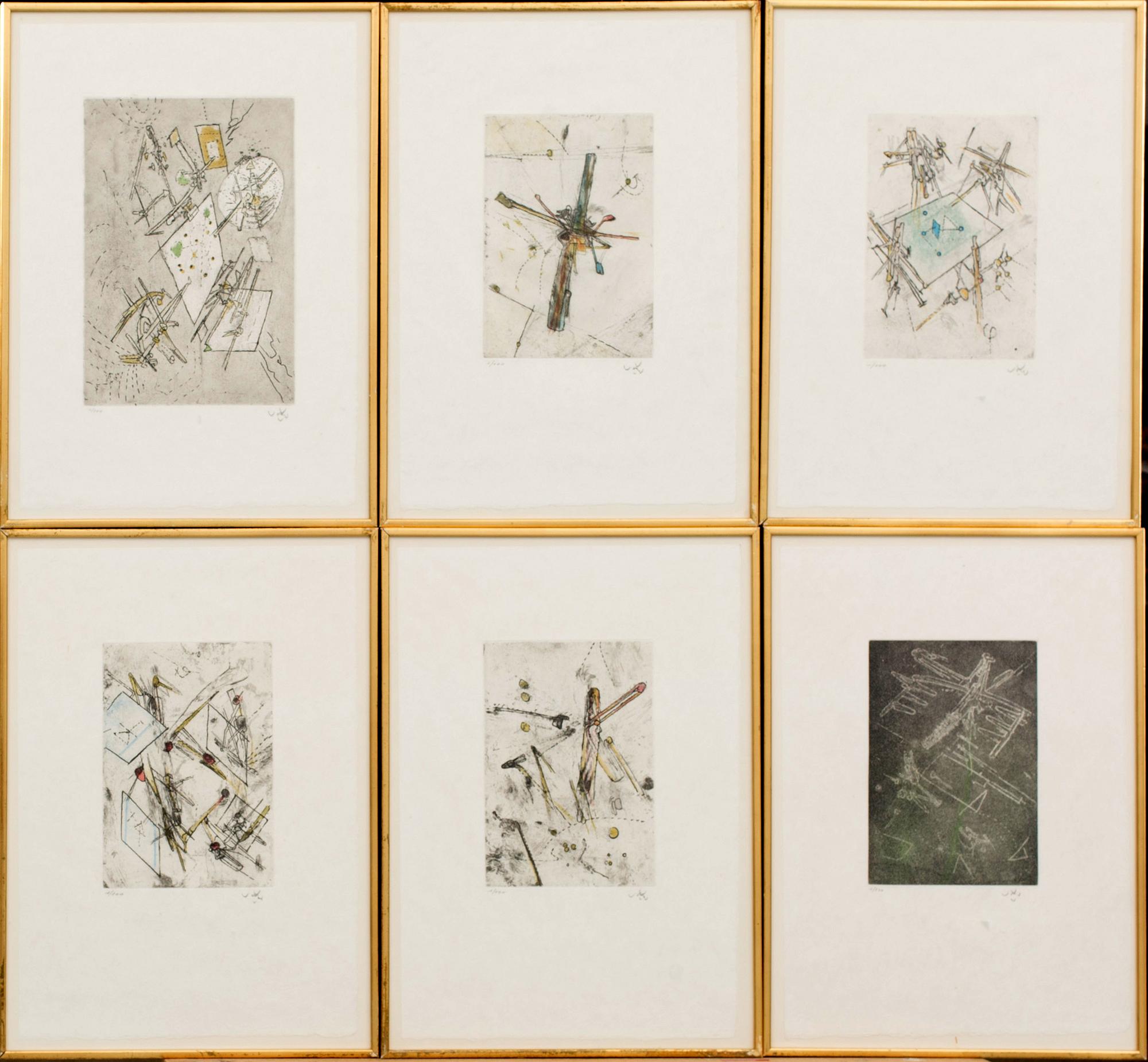 ROBERTO MATTA, etching and aquatint in colours signed and dated.