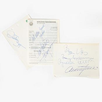 Autographs, "Abba", Folkets Park, Borlänge, 1973.