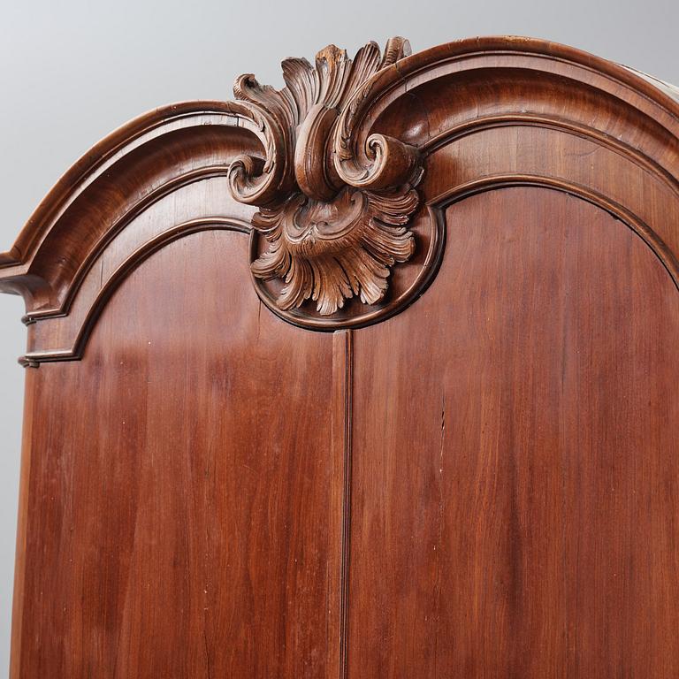 A Swedish rococo mahogany writing cabinet attributed to N. Dahlin (master in Stockholm-1761-87).