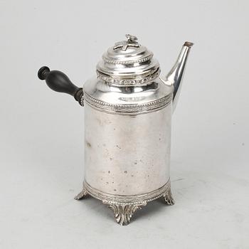 KAFFEKANNA, silver, gustaviansk, Lars Hessling, Linköping, 1786. Totalvikt ca715g.