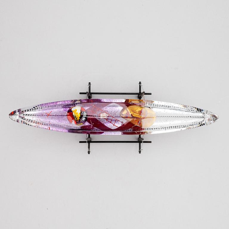 Bertil Vallien, a unique cast glass sculpture "Voyage X", Kosta Boda, Sweden.