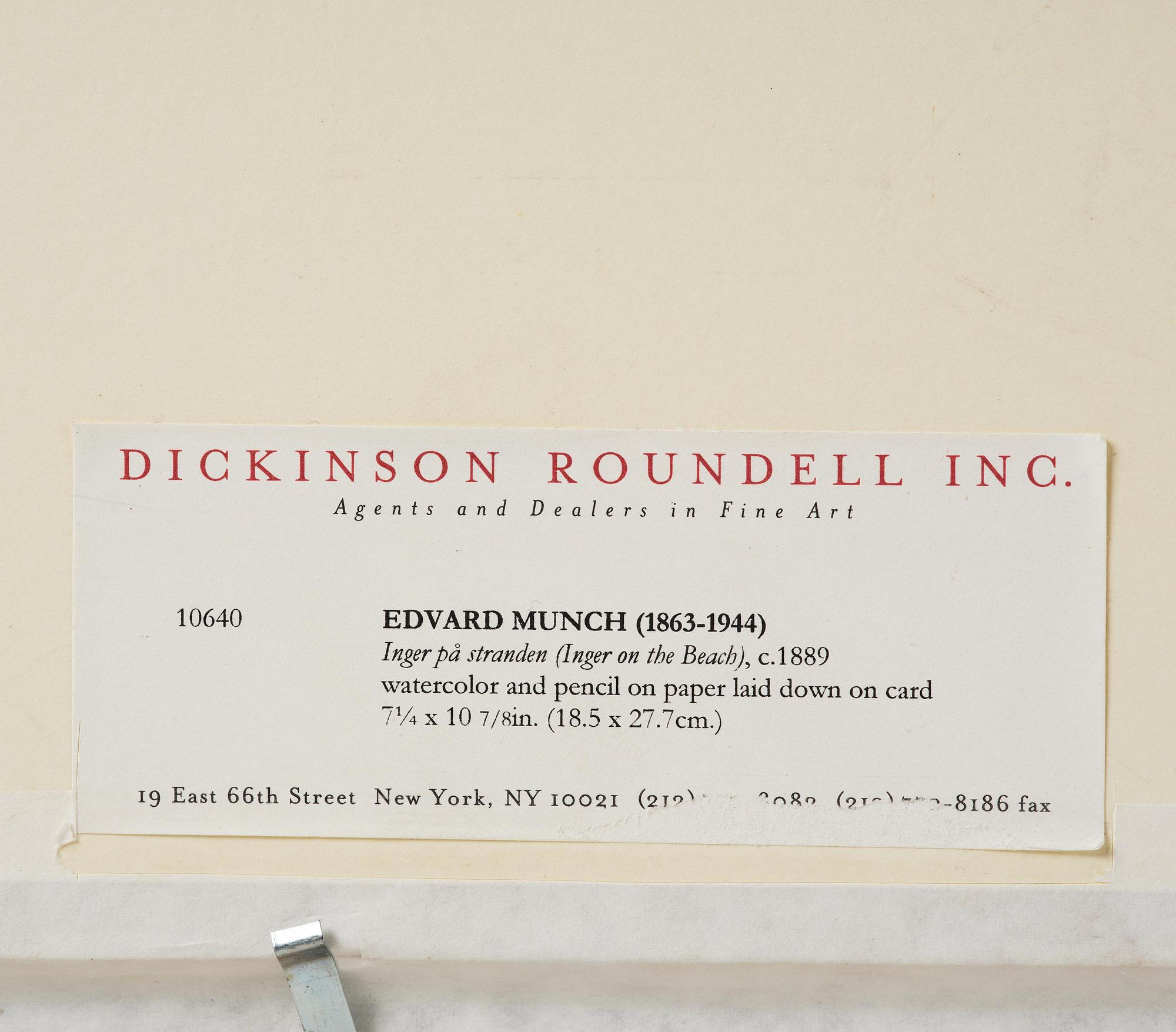 Edvard Munch, "Summer night / Inger on the Beach".