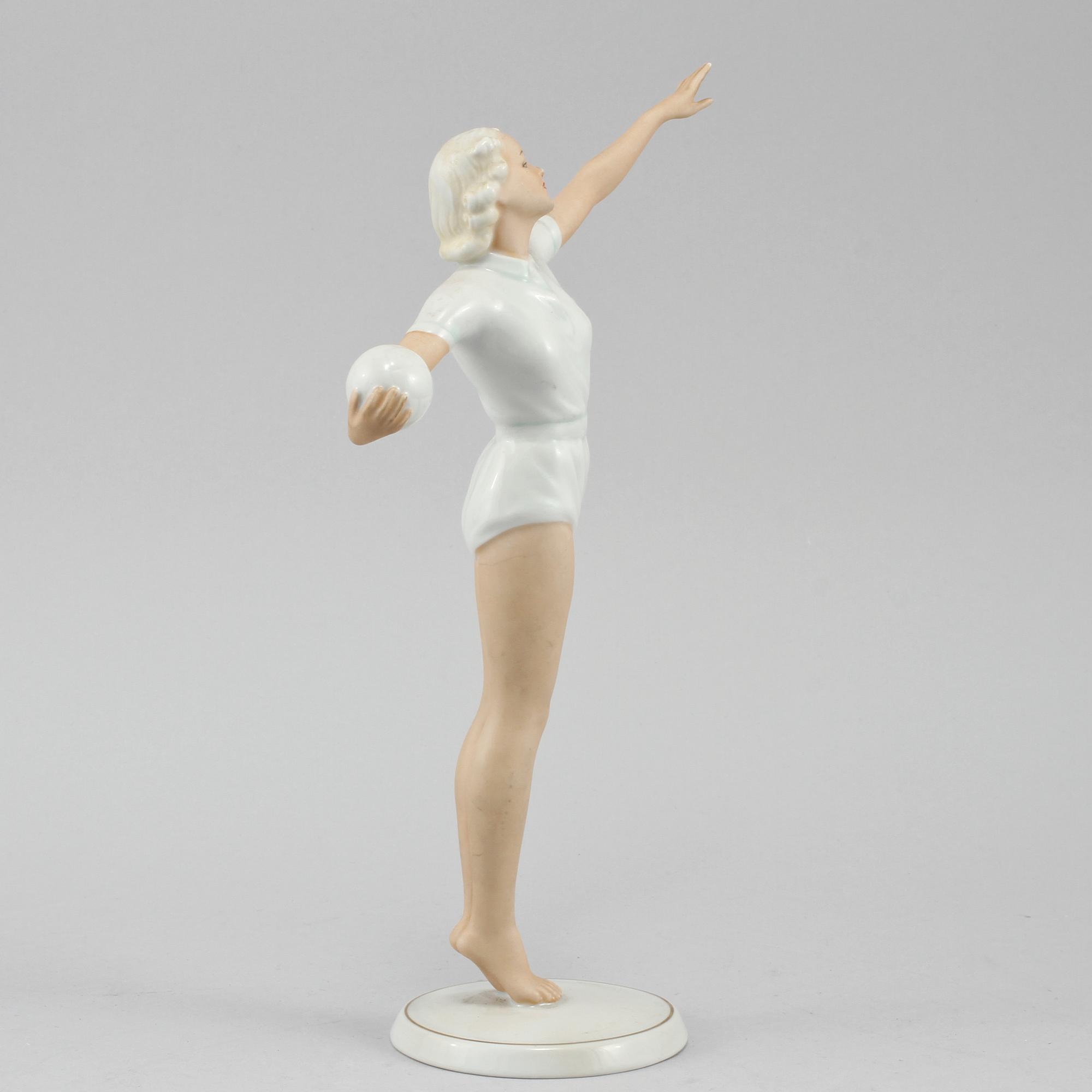 FIGURIN, porslin, art deco, Schaubach Kunst, Tyskland, 1930-tal.