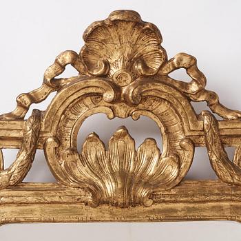Spegel, av Johan Åkerblad (mästare i Stockholm 1758-99), Gustaviansk.
