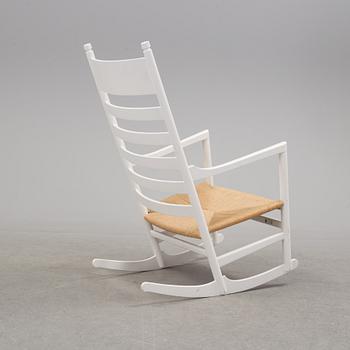 A 'CH-45' rocking chair by Hans J Wegner, Carl Hansen, Odense, Denmark.