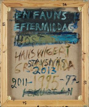 HANS WIGERT, oil on canvas, on verso signed and dated Stavsnäs 1995, 1997, 2011, 2013.