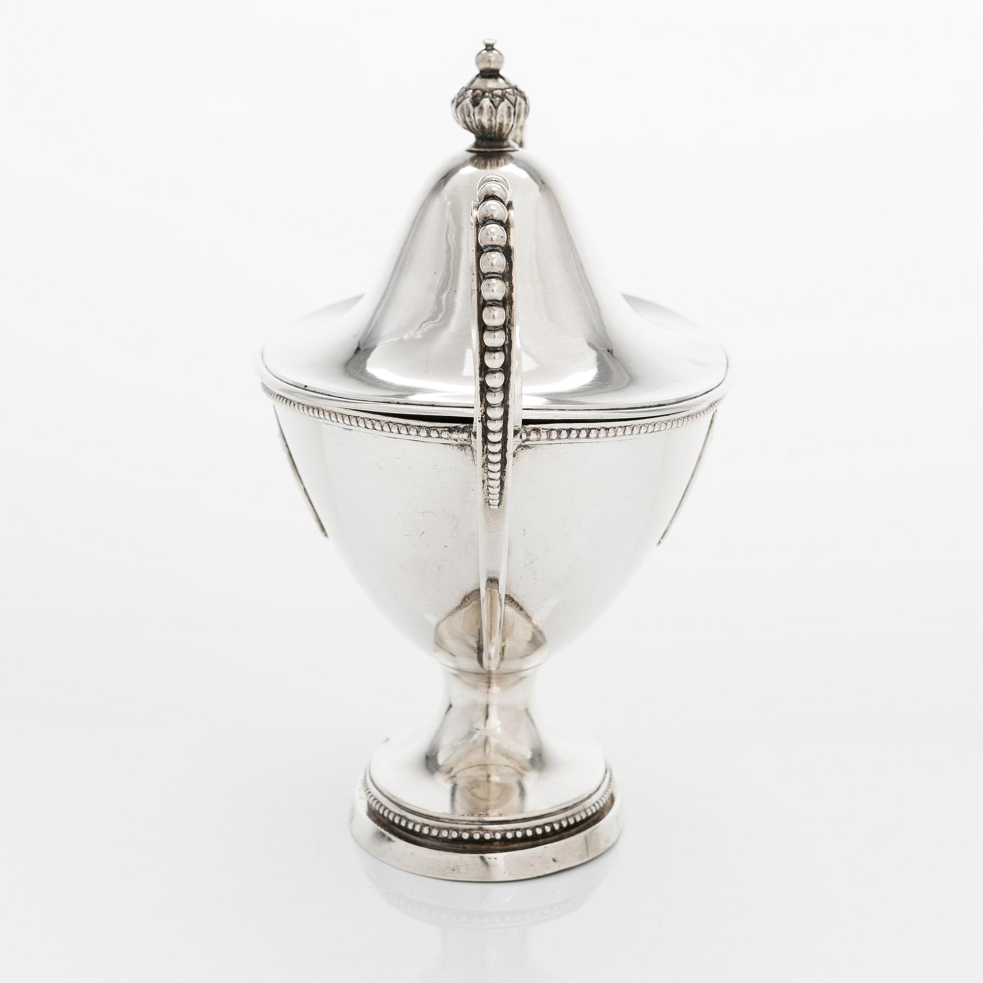 Petter Törnqvist, sockerskål, silver, Tavastehus 1789. Gustaviansk.