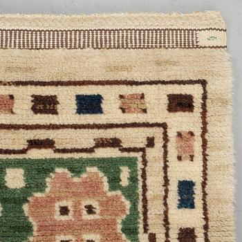 Märta Måås-Fjetterström, A CARPET, "Hästhagen", knotted pile, ca 246 x 165 cm, signed AB MMF.