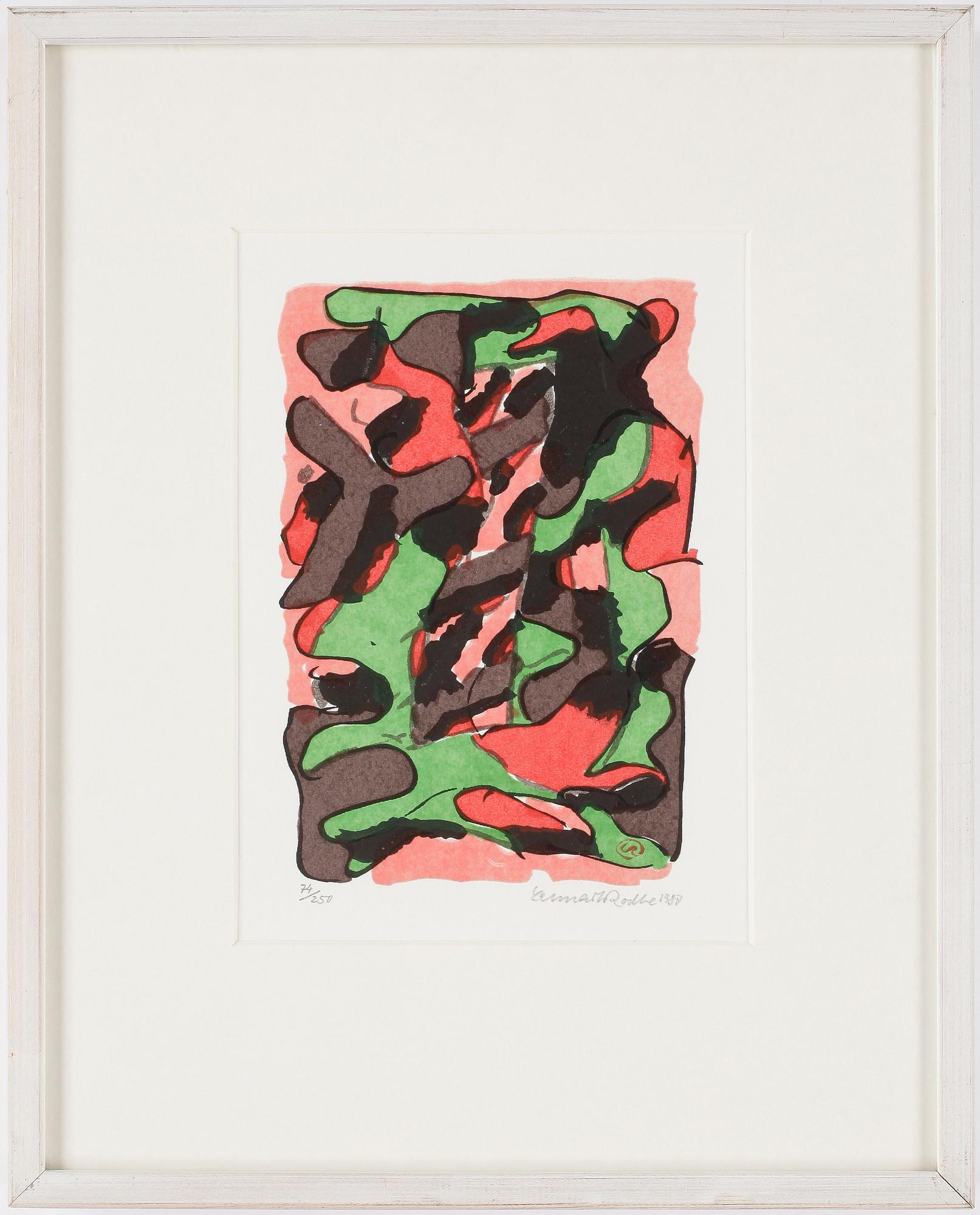 LENNART RODHE, seriegrafi, 2 st, signerad och numrerad 9/50 respektive 74/250.