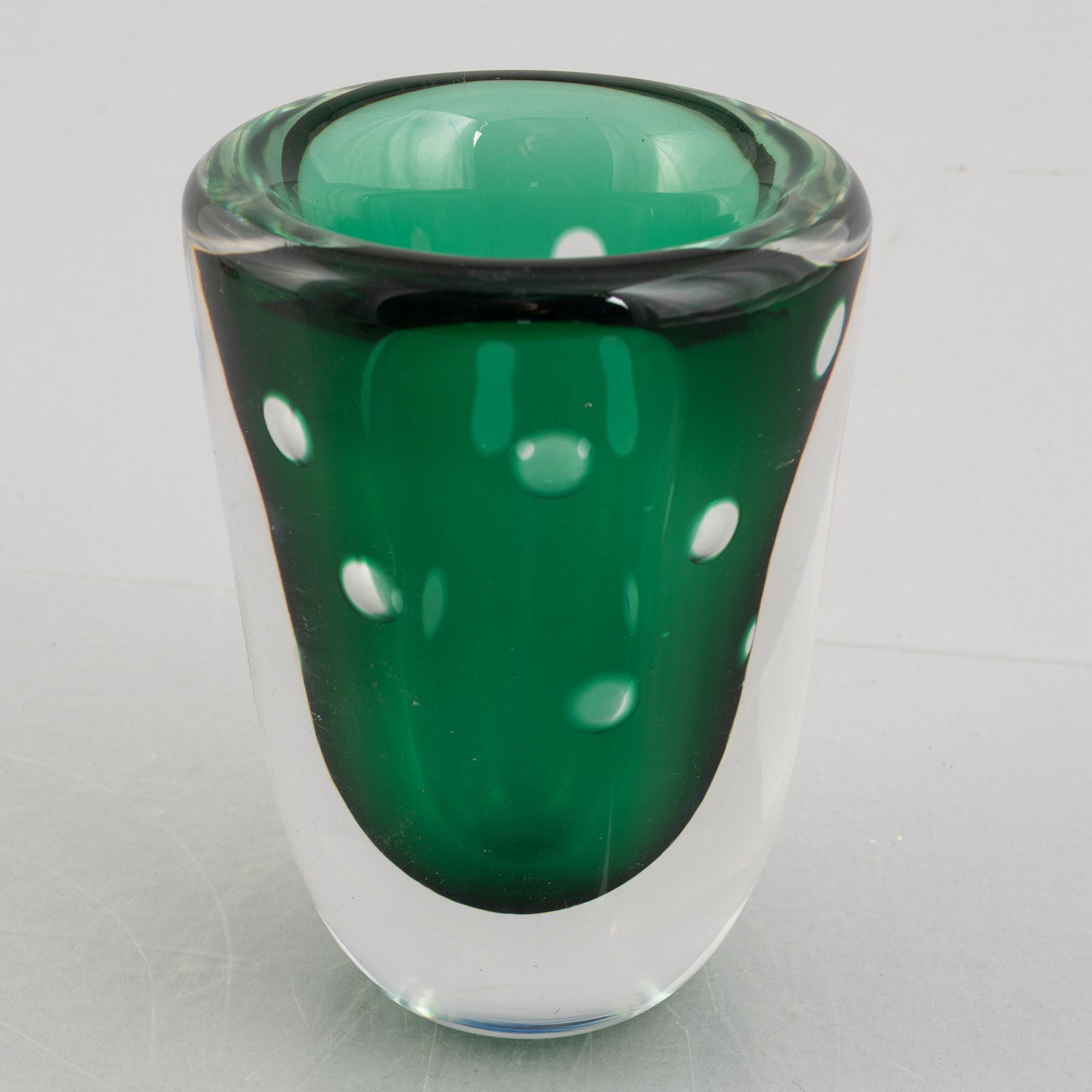 Elis Bergh, a glass vase, Kosta.