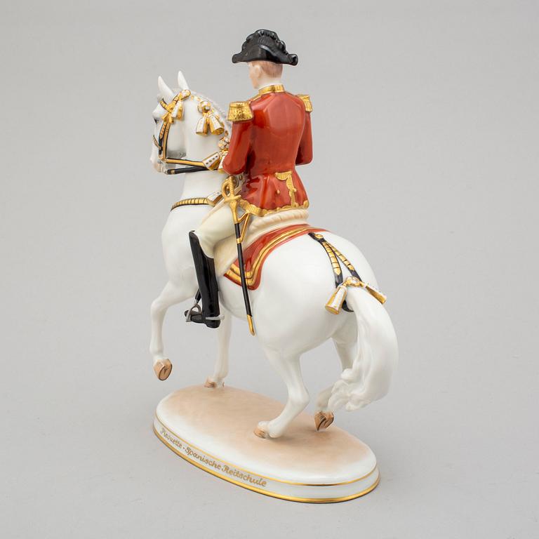A second half of the 20th century Vienna porcelain figure 'Piruette - Spanische Reitschule'.