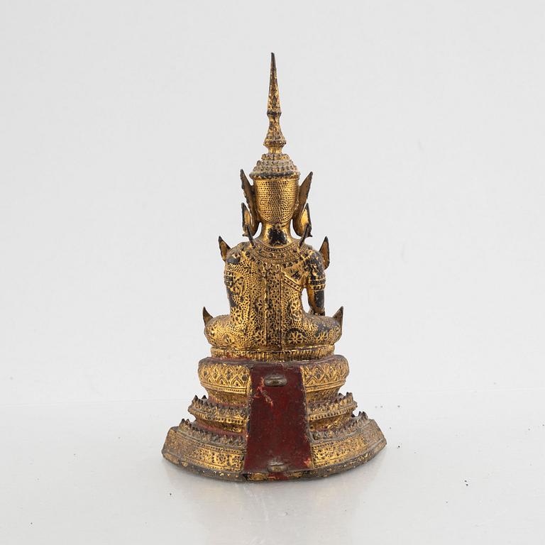 A Thai gilt bronze Rattanakosin Buddha, Bangkok, 20th century.