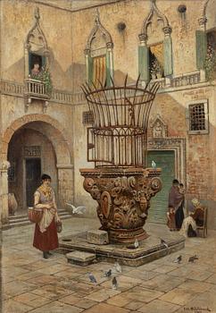 Frans Wilhelm Odelmark, By the Fountain.