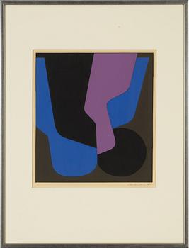 Victor Vasarely, pochoir, 1955, signerad.