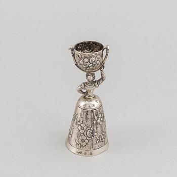 A silver wedding cup, probably Austria, first half of the 20th century.
