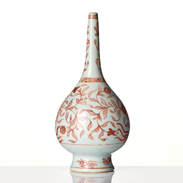 A set of three iron-red decorated water droppers, Qing dynasty, Kangxi (1662-1722).