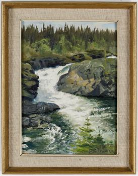 THURE WALLNER, olja på pannå, signerad.