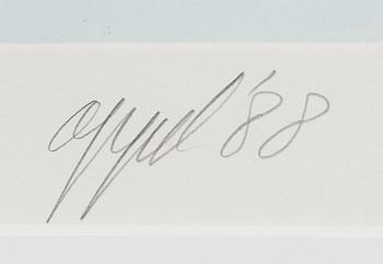 KAREL APPEL, etsning, signerad, numrerad 7/60, och daterad -88.