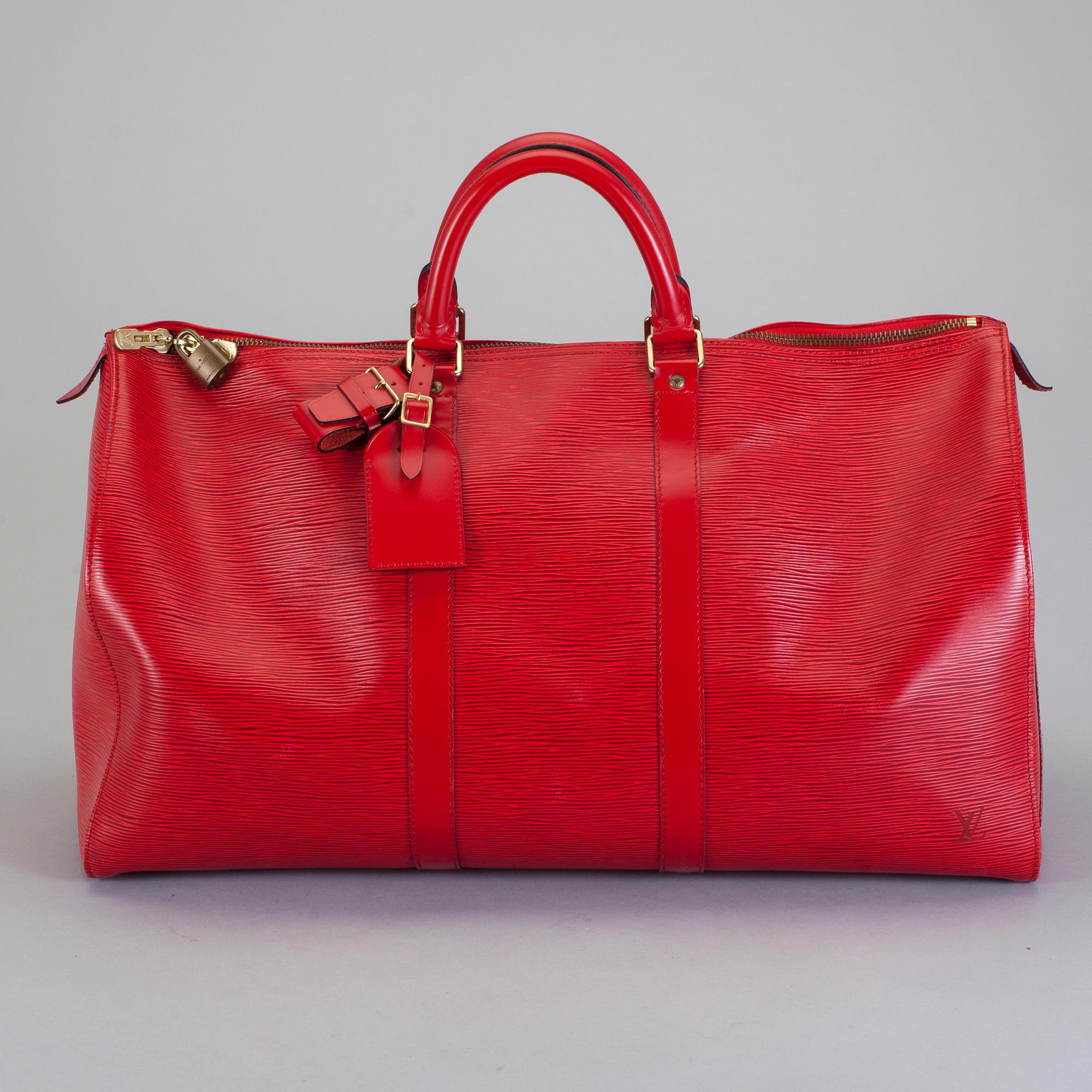 VÄSKA, "Keepall 50 Epi", Louis Vuitton.