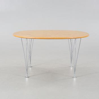 A coffee table named "Supercirkel", designed by Piet Hein and Bruno Mathsson.