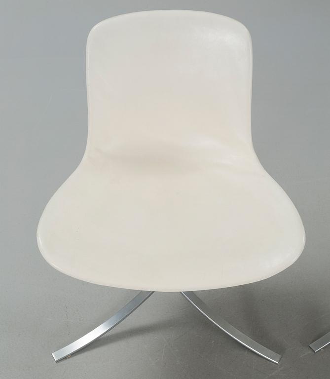 POUL KJAERHOLM, 4 stolar, "PK9",  Fritz Hansen, 1980-tal.