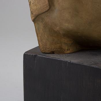 JOHN LUNDQVIST, Sculpture, bronze, signed.