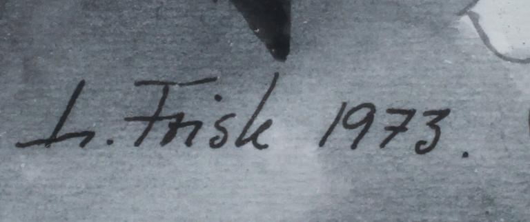 LENNART FRISK, akvarell, sign o dat 1973.