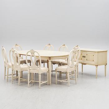 Matgrupp, 10 delar, Gustaviansk stil, 1900-tal.